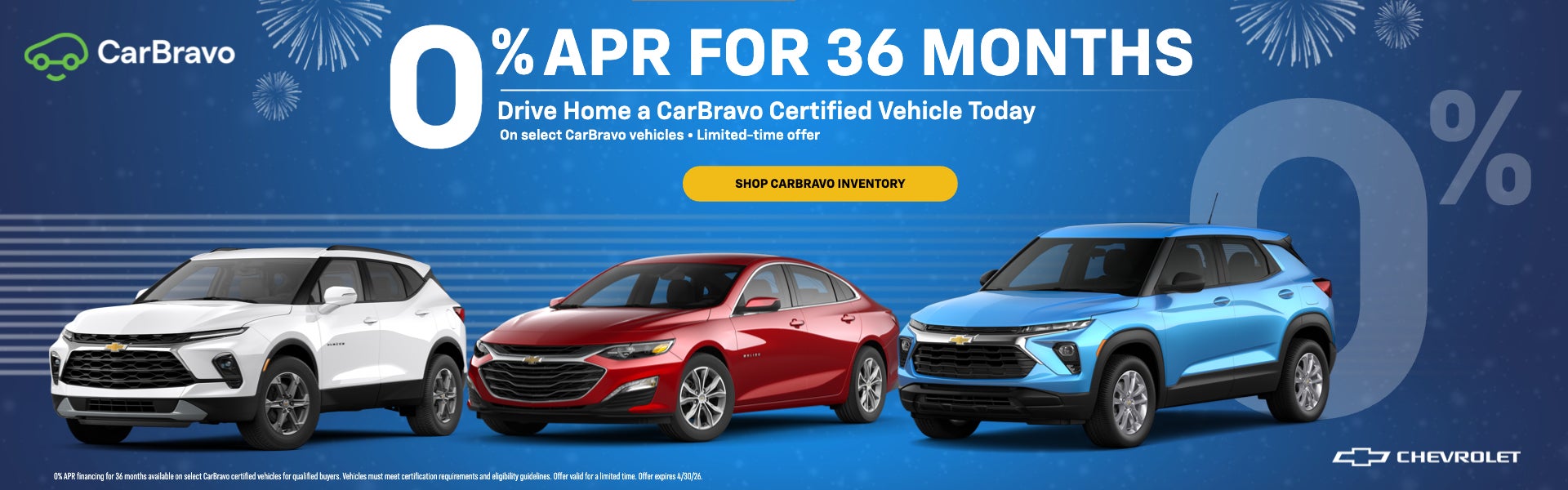 0% APR FOR 36 MONTHS